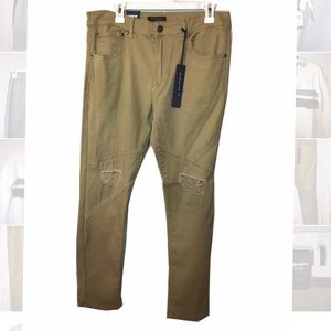 34x32 M.Society Tan Ripped Pants NEVER WORN